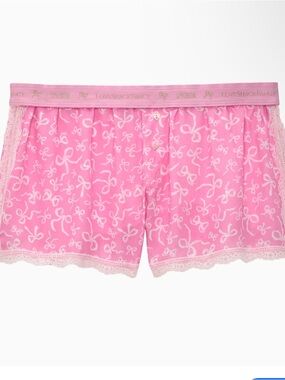 LOVE SHACK FANCY x PINK NWT PJ SHORTS BOW PINK SIZE XL